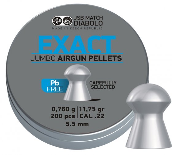 Diabolo JSB Exact Jumbo Lead Free 5,5mm 200st