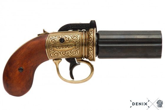 Replica Pepperbox – zeskoppige revolver, Engeland 1840