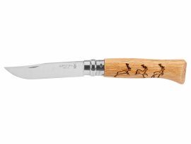 Mes Opinel 8 Vouwmes Inox Beuken Motief Hert