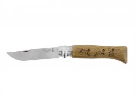 Mes Opinel 8 Vouwmes Inox Beuken Motief Gems
