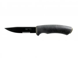 Mes Morakniv Bushcraft SRT zwart gekarteld