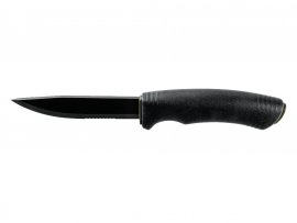Mes Morakniv Bushcraft SRT zwart gekarteld