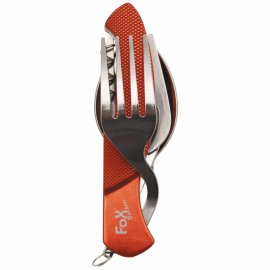 Opvouwbaar bestek Fox Outdoor 6-delig rood 44051