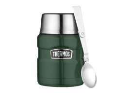 Thermos voedselthermosfles met lepel Thermos King 0,47 l groen
