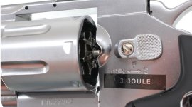 Luchtrevolver ASG Dan Wesson 6" silver voor diabolo’s 4,5mm