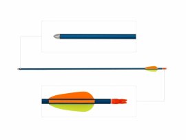 Duraluminium pijl Poe Lang 29" blauw