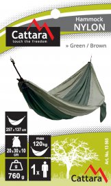 Hangmat NYLON 275x137 cm groen-bruin