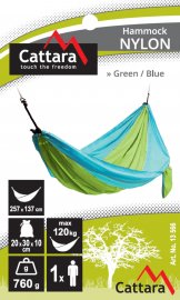 Hangmat NYLON 275x137 cm groen-blauw