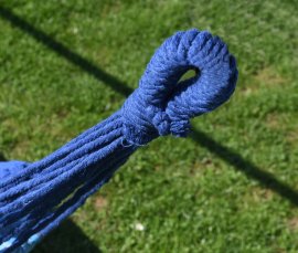 Hangmat TEXTIL 200x100 cm blauw-wit