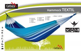 Hangmat TEXTIL 200x100 cm blauw-wit