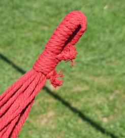 Hangmat TEXTIL 200x100 cm rood-geel