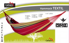 Hangmat TEXTIL 200x100 cm rood-geel