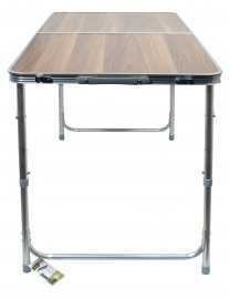 Klapbare kampeertafel Double teleskopisch bruin