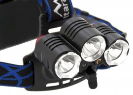 Hoofdlamp LED 400lm (1x XM-L+2x XP-E)