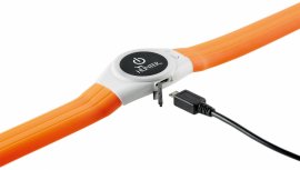 Svítící halsband Hunter Yukon LED 20-63cm oranje