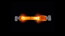 Verlicht LED-hangertje voor halsband Hunter oranje