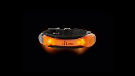 Verlicht LED-hangertje voor halsband Hunter oranje