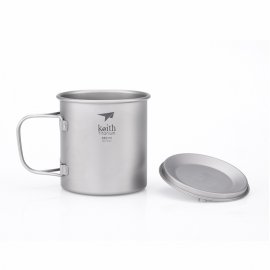 Titanium mok Keith met deksel 550ml