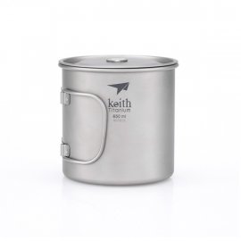 Titanium mok Keith met deksel 650ml