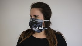 Mondkapje katoen winter Camo vierkant