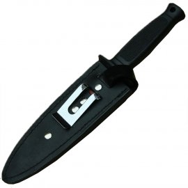 Dolk Fox Outdoor met leren schede