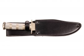 Survival mes Fox Outdoor met leren etui