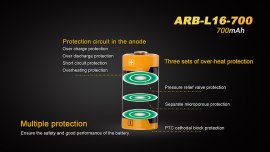 Oplaadbare batterij Fenix RCR123A/16340 (Li-Ion)