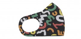 Kleurrijk mondmasker - maat M
