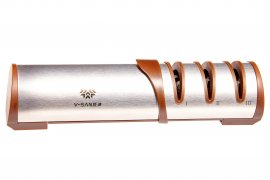Keukenmessenslijper Taidea Deluxe zilver