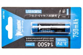 Batterij Wuben 14500B Li-Ion 750mAh