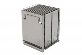 Grill kooktoestel op hout Cube opvouwbaar