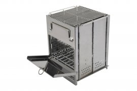 Grill kooktoestel op hout Cube opvouwbaar