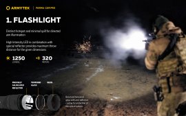 Tactische zaklamp Armytek Parma C2IR Pro Koud / Infrarood licht