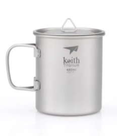 Titanium mok Keith met deksel 450ml 3
