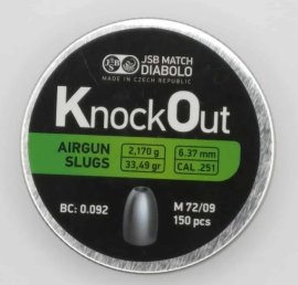 Beoordelingen: Diabolo JSB KO Slugs 6,37mm 150st. - 1
