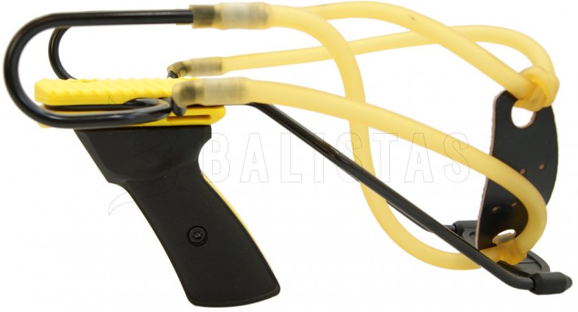 Katapult Megaline Alpha 2 dubbele rubber - geel