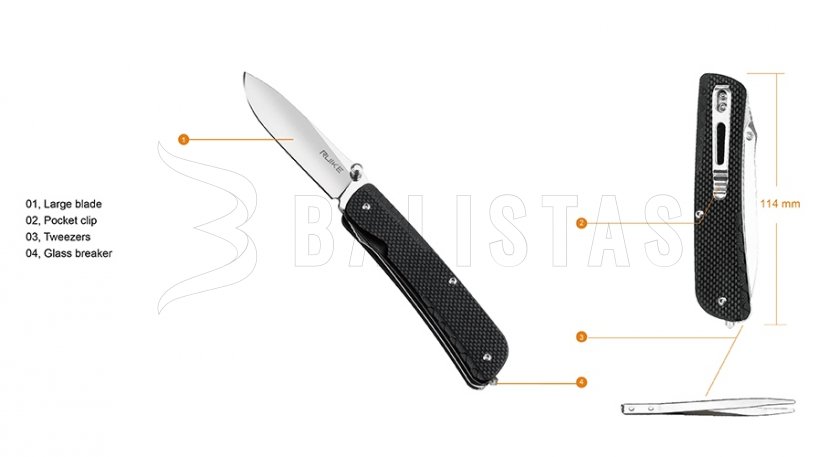 Multifunctioneel mes Ruike LD11-B zwart