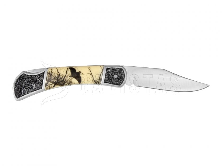 Mes Joker vouwmes motief vogel 8 cm