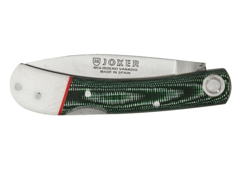 Mes Joker vouwmes groen-wit