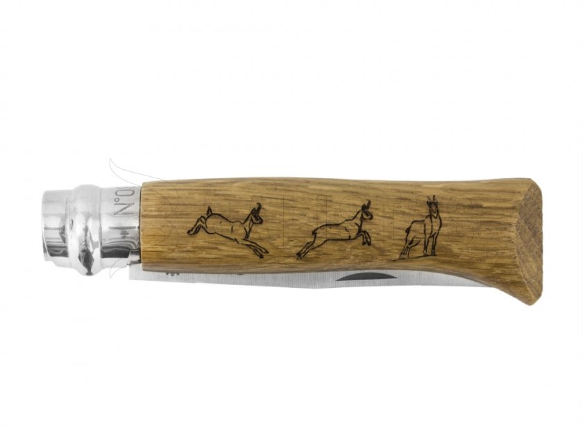 Mes Opinel 8 Vouwmes Inox Beuken Motief Gems