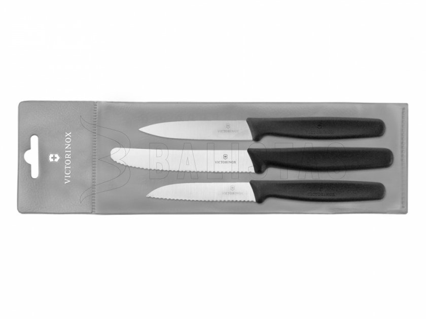 Set van 3 keukenmessen Victorinox 5.1113.3 zwarte uitvoering
