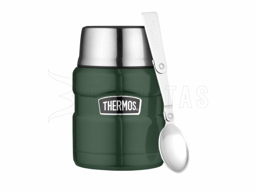 Thermos voedselthermosfles met lepel Thermos King 0,47 l groen