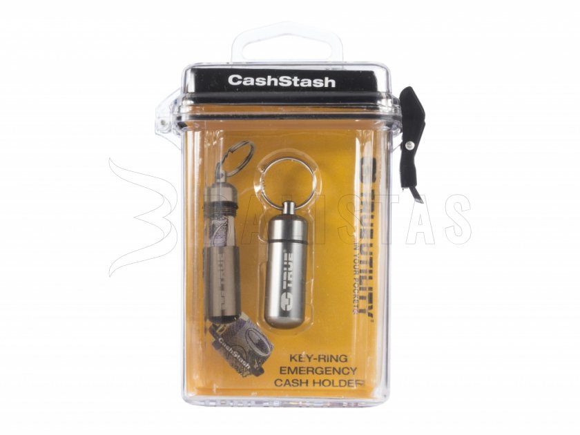 Hanger met opslag True Utility CashStash TU241 zilver
