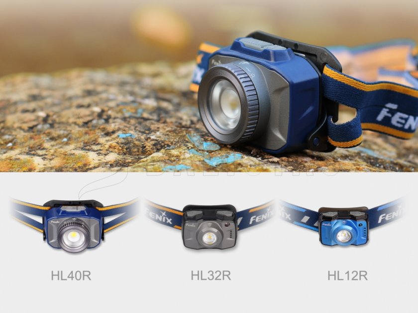 Fenix HL32R grijze hoofdlamp met diode