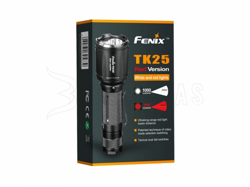 LED-zaklamp Fenix TK25 Red