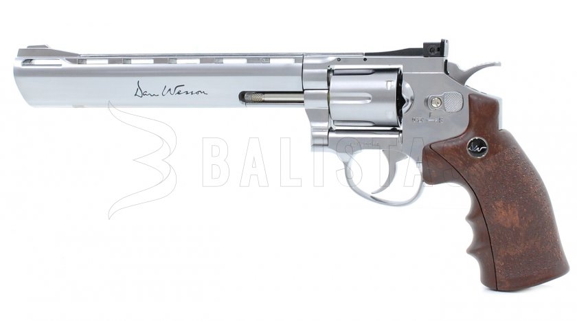 Luchtrevolver ASG Dan Wesson 8" Silver 4,5mm