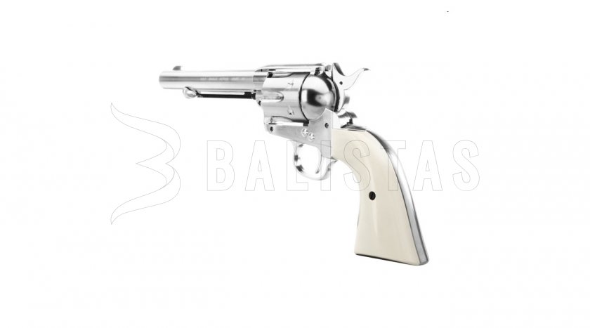 Luchtrevolver Umarex Colt SAA .45 Diabolo nikkel 4,5mm