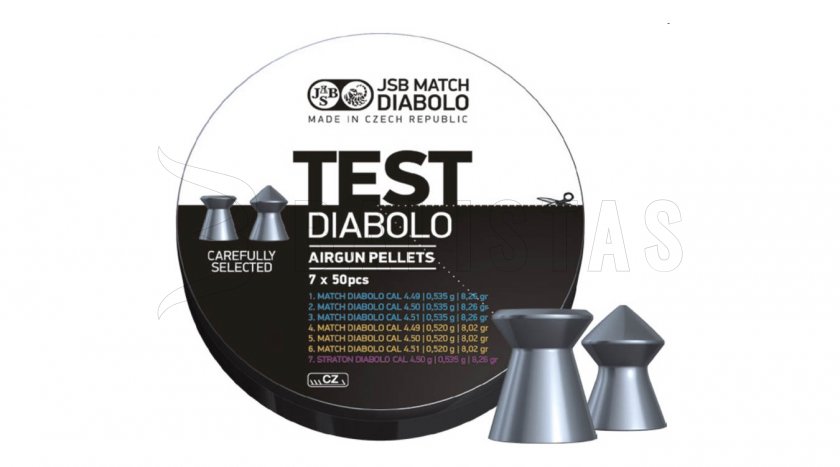 Diabolo JSB Match Test Middle Weight 4,5mm 350st