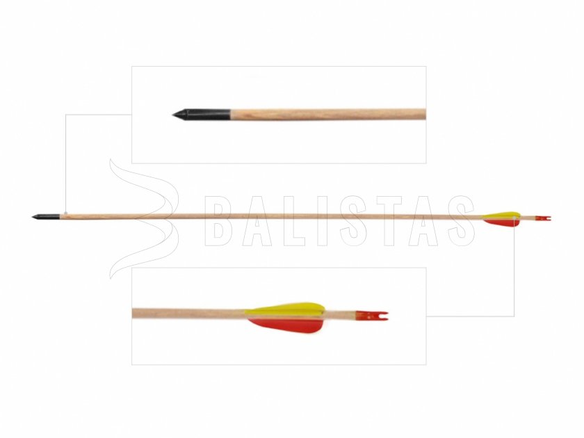 Houten pijl 28" Poe Lang