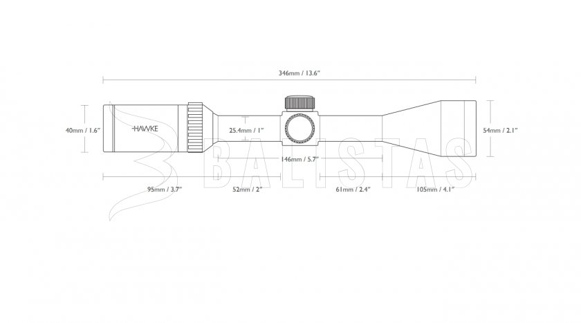 Richtkijker Hawke Vantage 4-12x40 AO Mil Dot